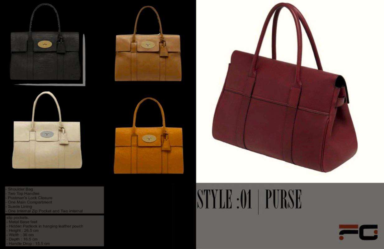 Ladies leather handbag with elegant design for everyday use