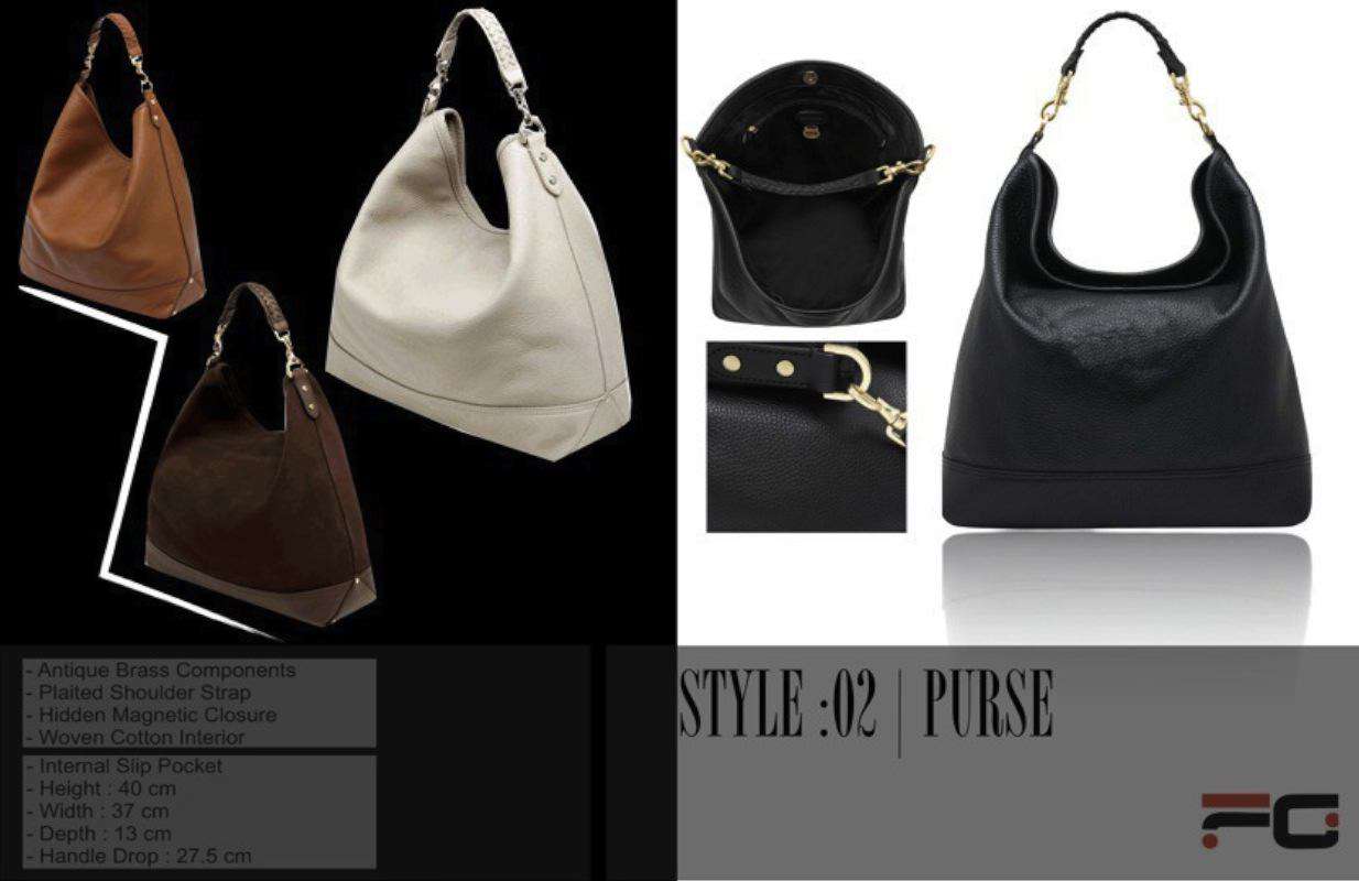 Premium ladies leather handbag with classic finish