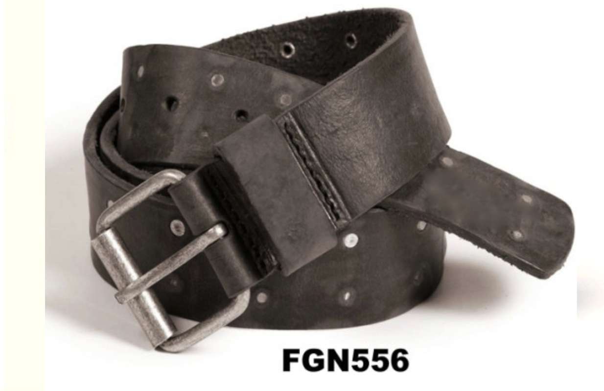 Men’s leather belt with durable stitching and quality finish