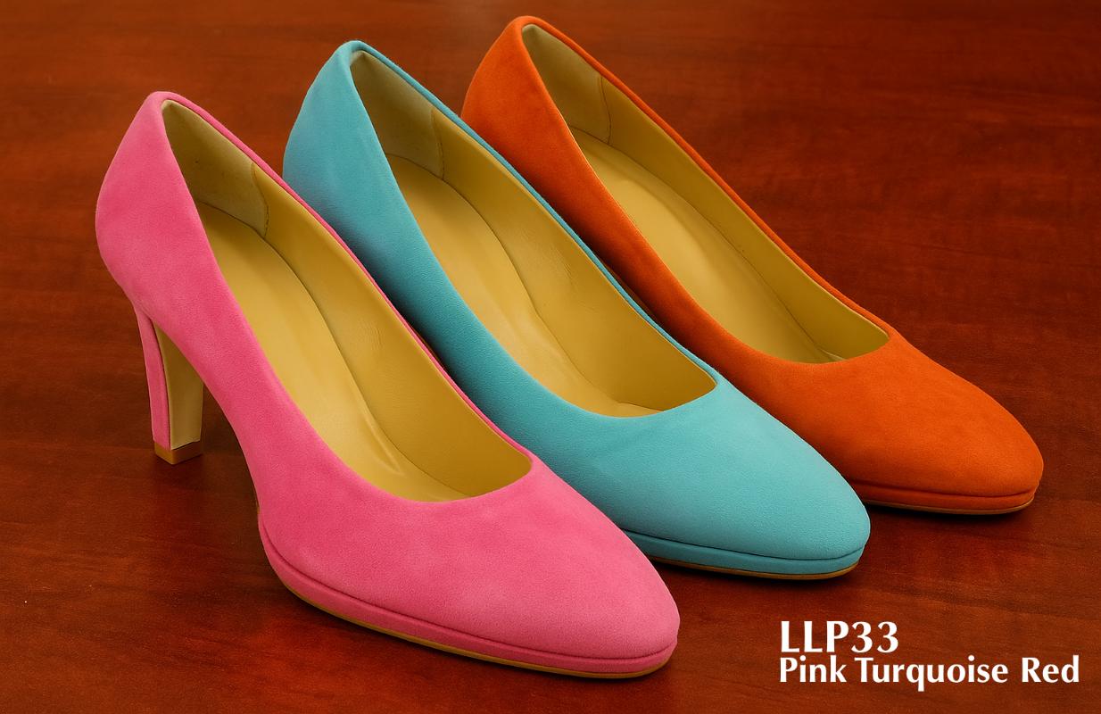 LLP33-Pink-teal-red-ladies-pump-shoe