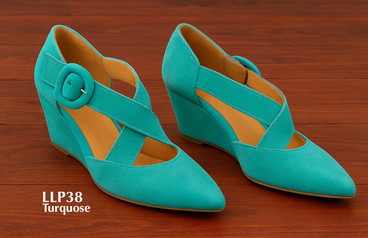 LLP38-turquose-Cross-strap-wedge-heel