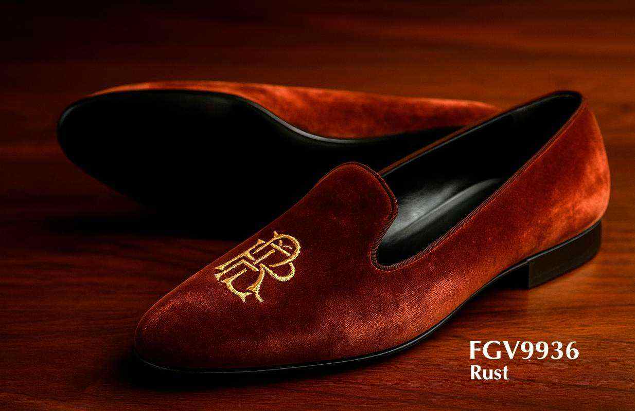 fgv9936-Rust-custom-embroider-velvet-slippers