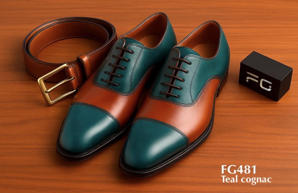 FG481-Teal-Cognac-shoe-matching-belt