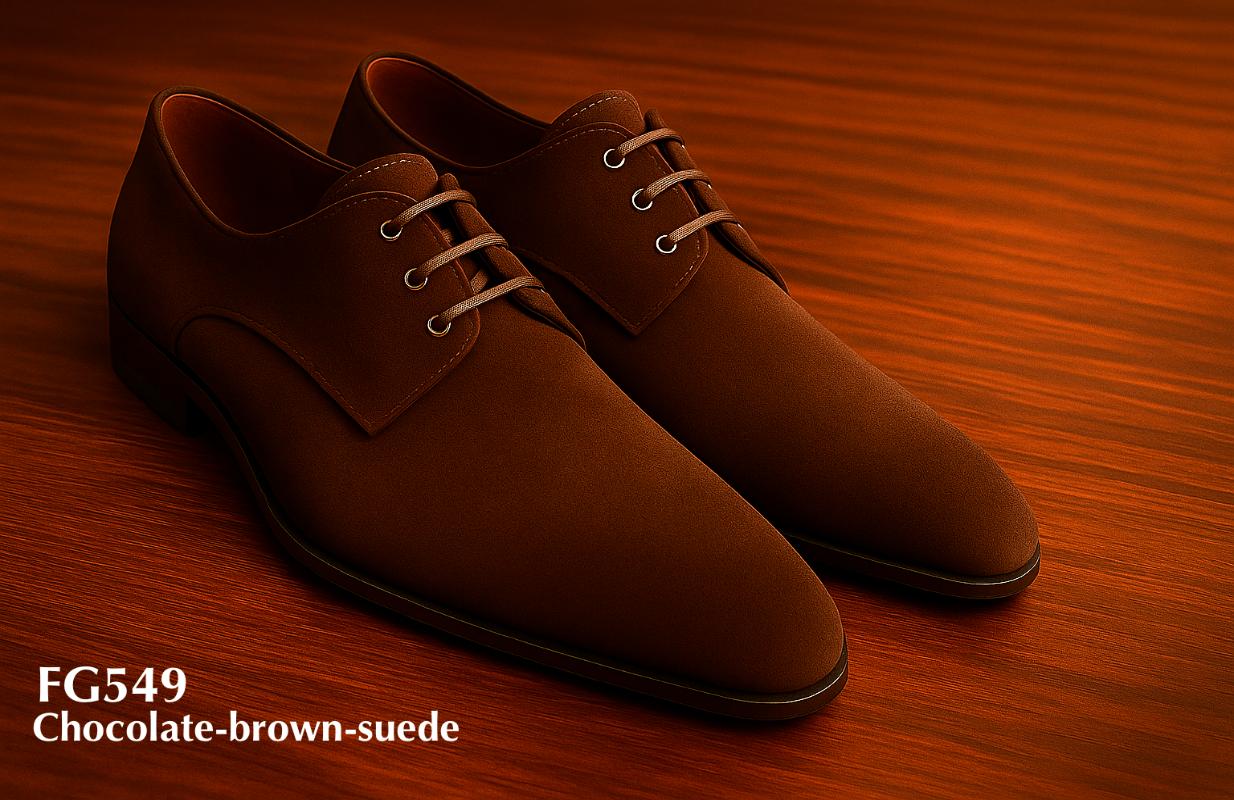 FG549-Chocolate-brown-suede-derby-shoes