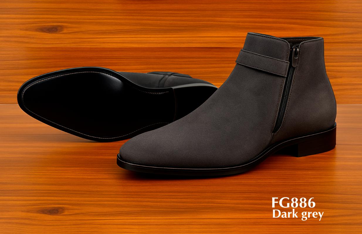 FG886-dark-grey-ankle-high-nubuck-leather-zipped-boots