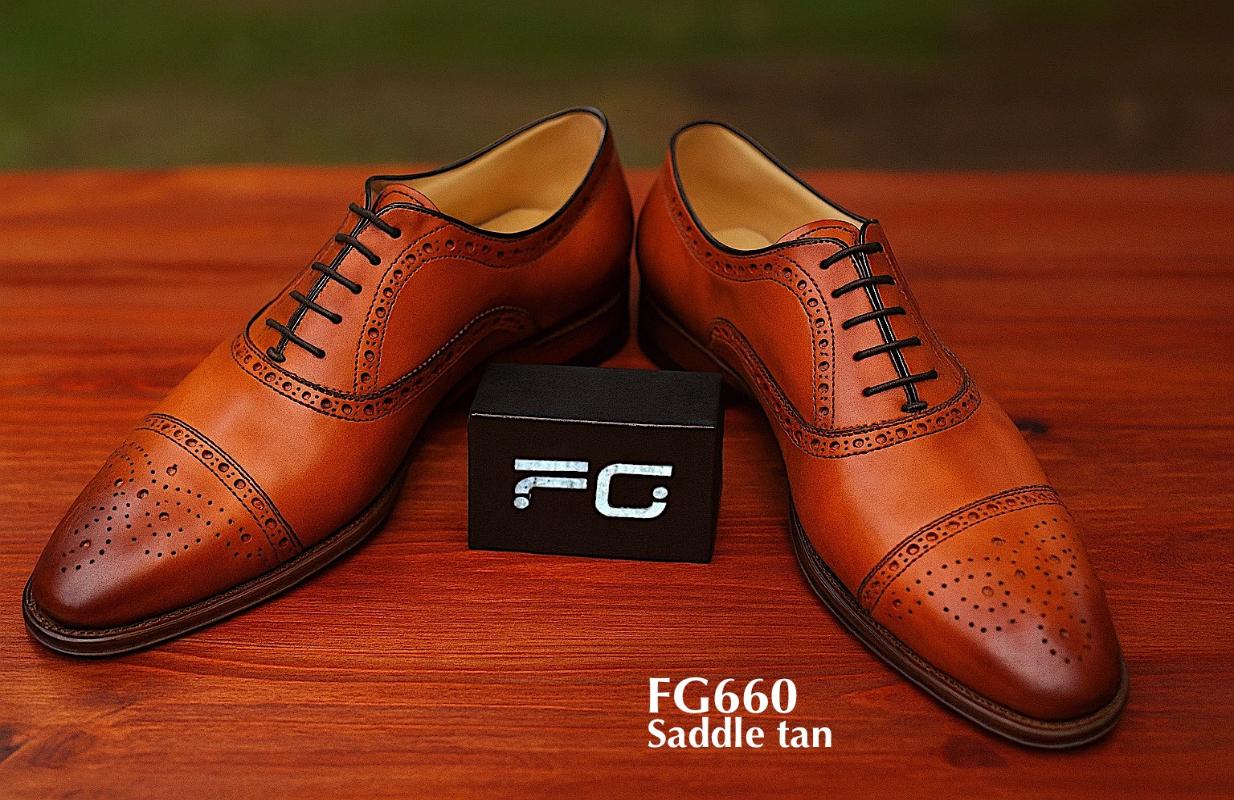 saddle tan goodyear welted dress shoe