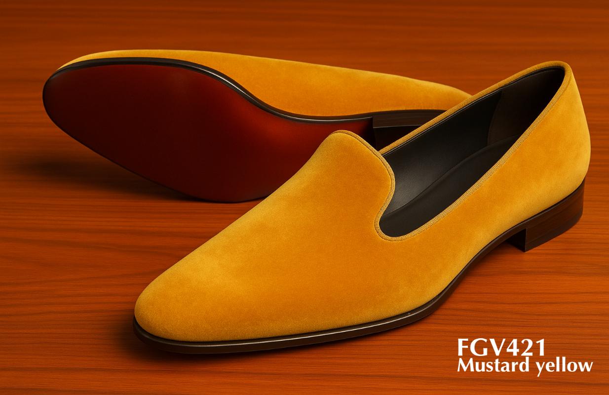 buy mustard-yellow-solid-outdoor-velvet-slippers