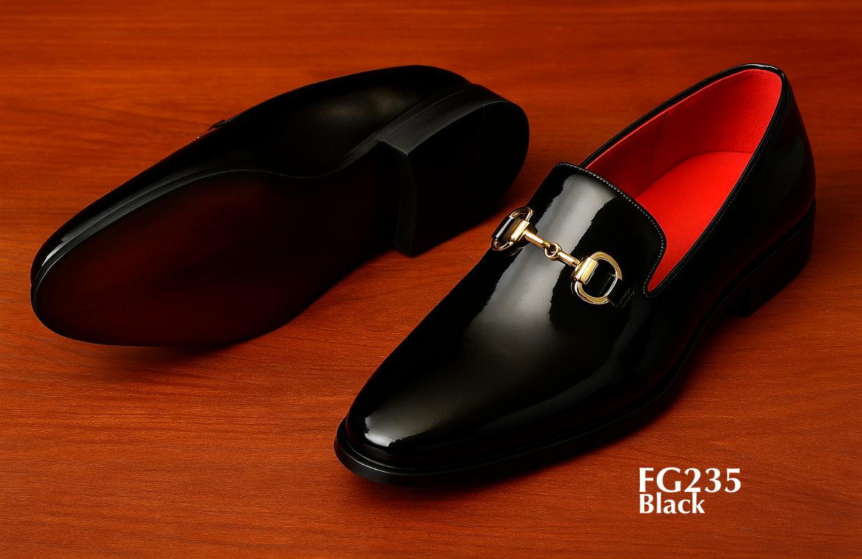 FG235-Black-horsebit-buckle-wedding-shoes