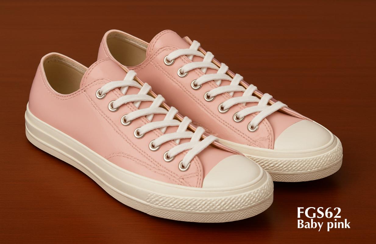 FGS62 baby pink leather sneakers