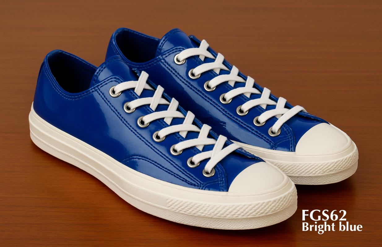 FGS62 bright blue leather sneakers