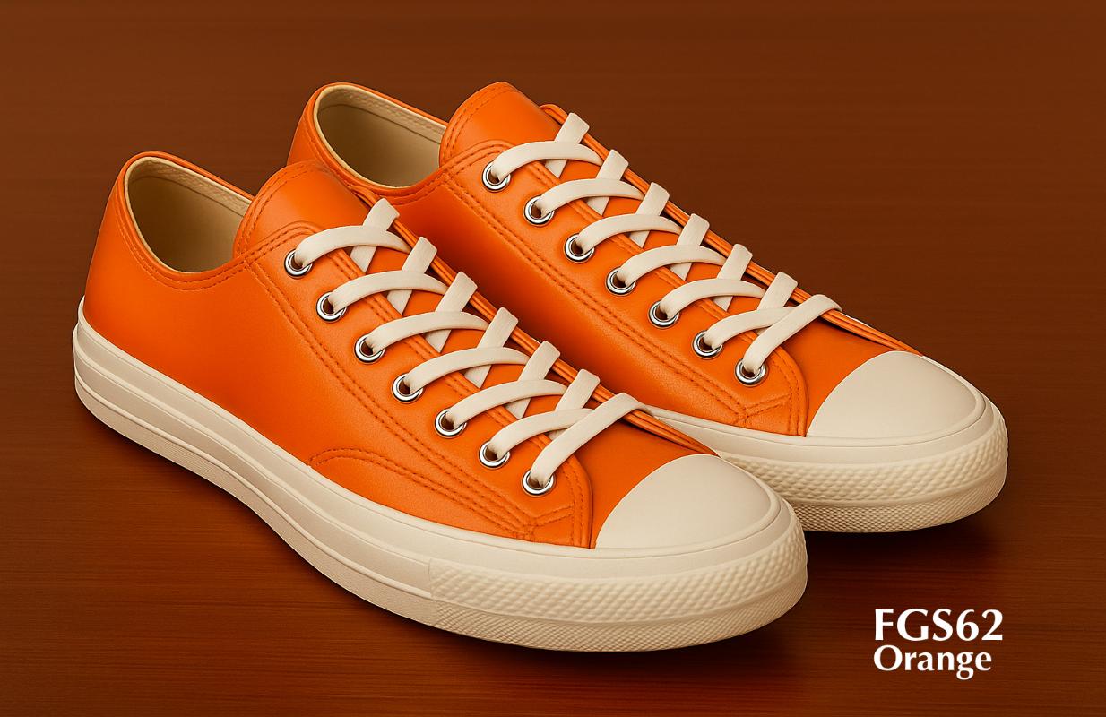 FGS62 orange leather sneakers