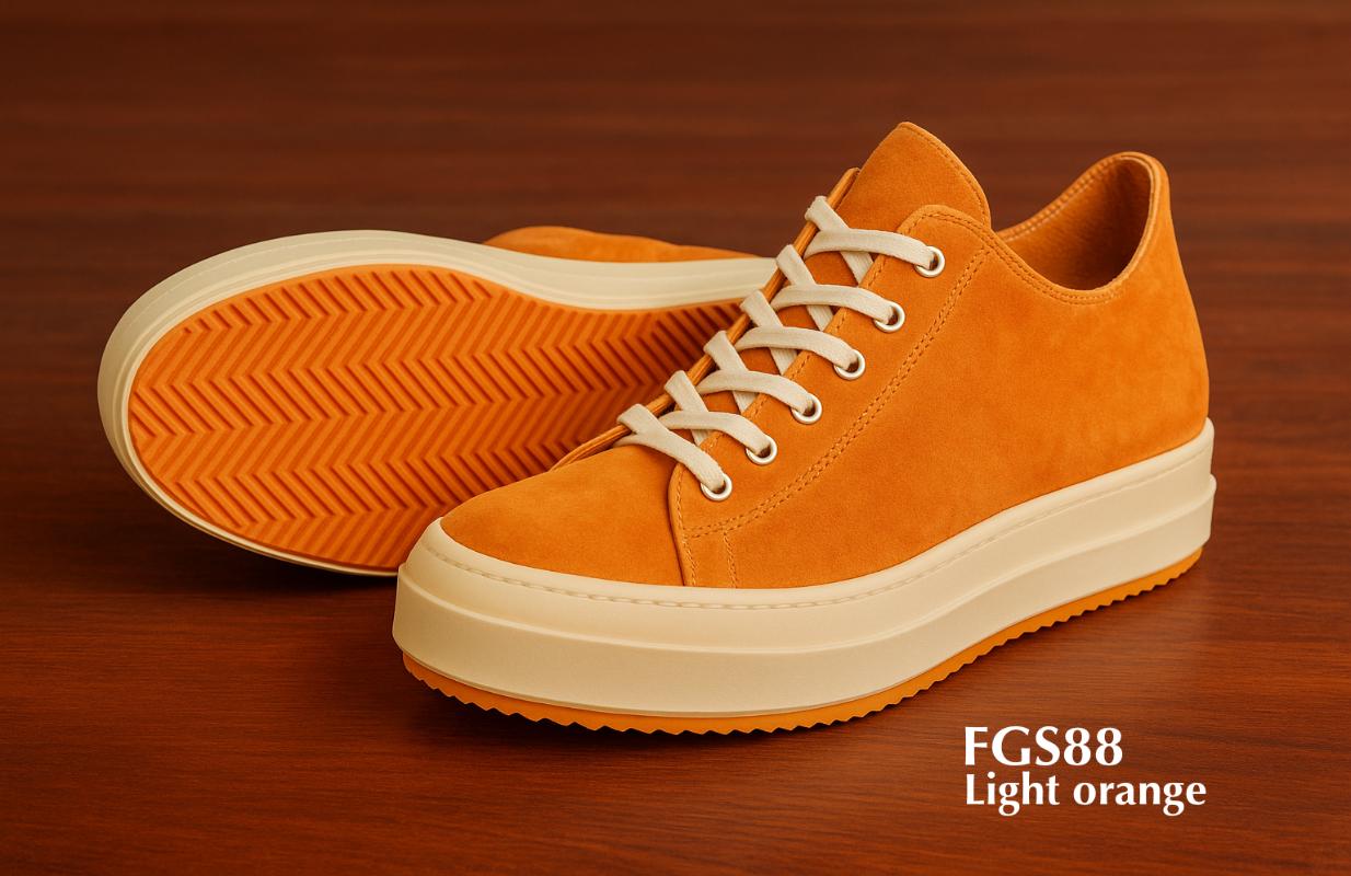 FGS88 light orange platform hightop sneakers