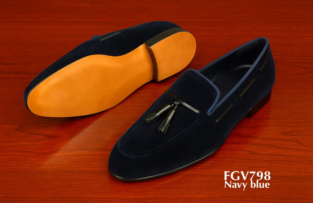 buy blue-tassel-velvet-slippers